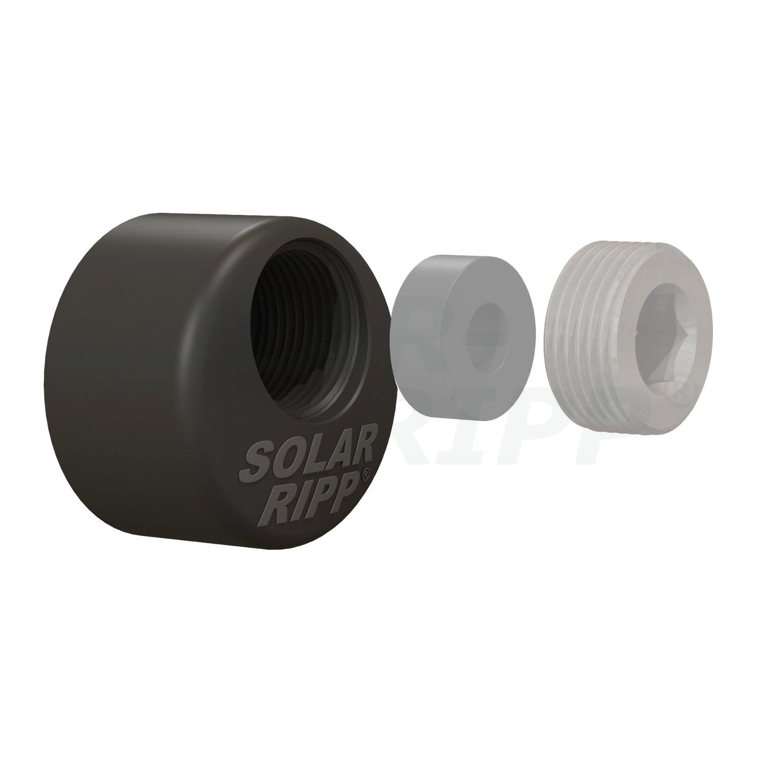 Extremidade do distribuidor SOLAR-RIPP ® 50mm com rosca interna de 3/4" para soldagem